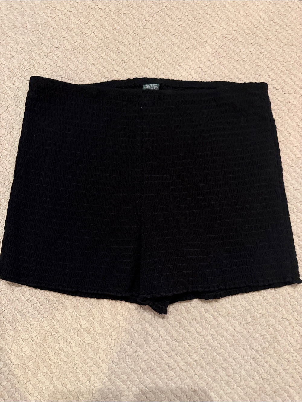 Women’s wild fable Black shorts with vertical ribbed texture
